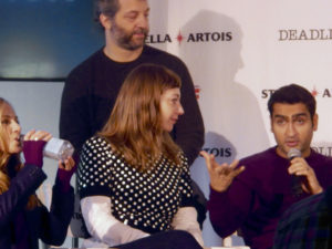 Holly_Hunter,_Judd_Apatow,_Emily_V._Gordon_and_Kumail_Nanjiani_(31897405544)(cropped) (Narrative Film Review Countdown to the Red Carpet #8)